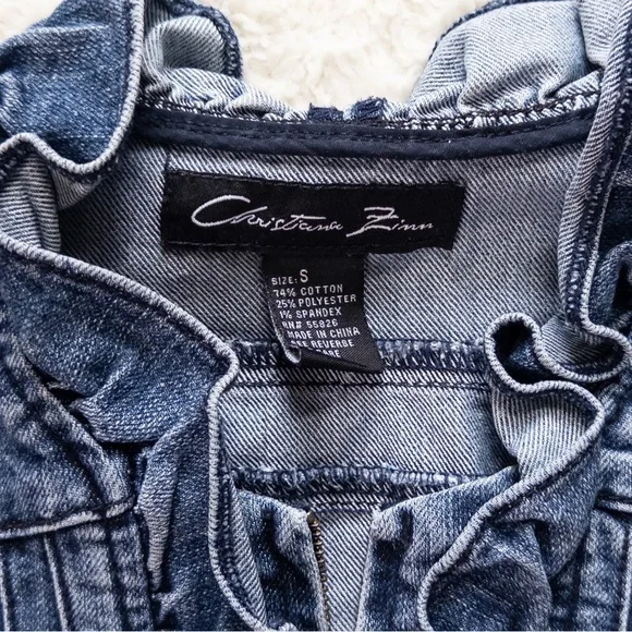 Denim Ruffle Jacket - Picture 5 of 8